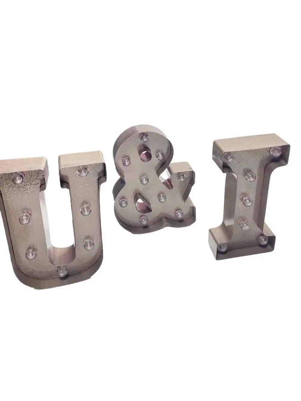 Light Up Marquee Letters U & I Wedding Love Decor As Is Condition Romantic Party